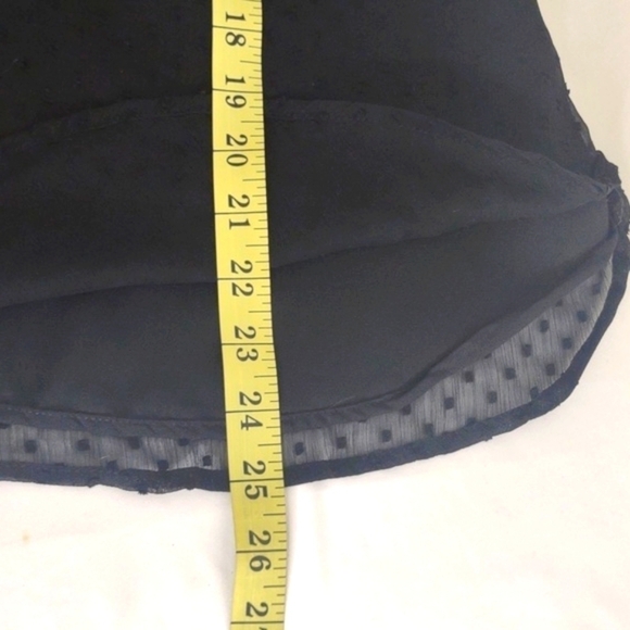 Loft black lined long sleeve sheer blouse, back button closure, Small, NWT - Picture 10 of 10